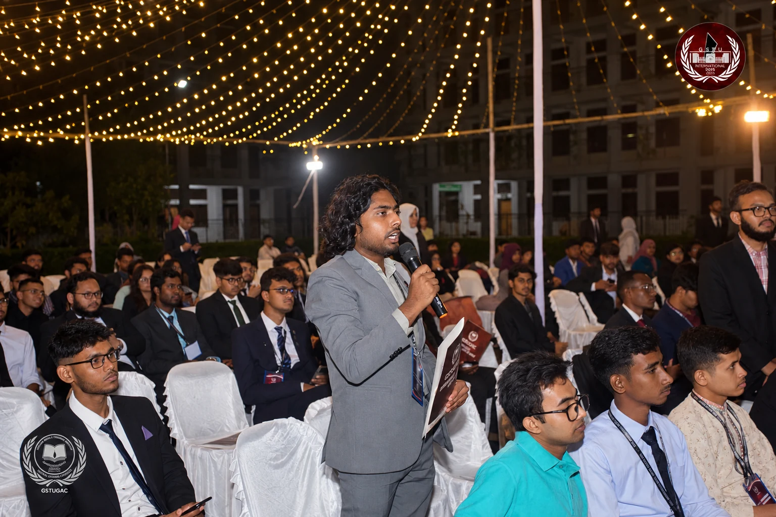 Raising a motion during GSTU International Model United Nations 2025.